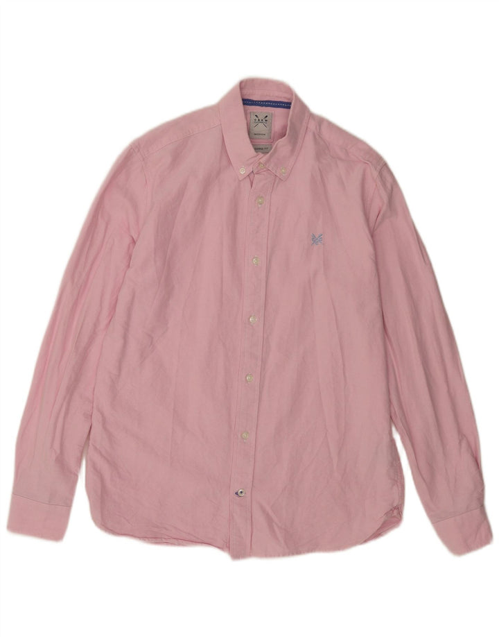 Crew Clothing Chemise Coupe Ajustée Homme Rose Moyen Coton