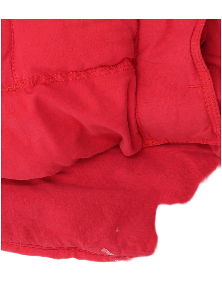 SUPERDRY Gilet rembourré à capuche pour femme UK 16 Large Rose Coton