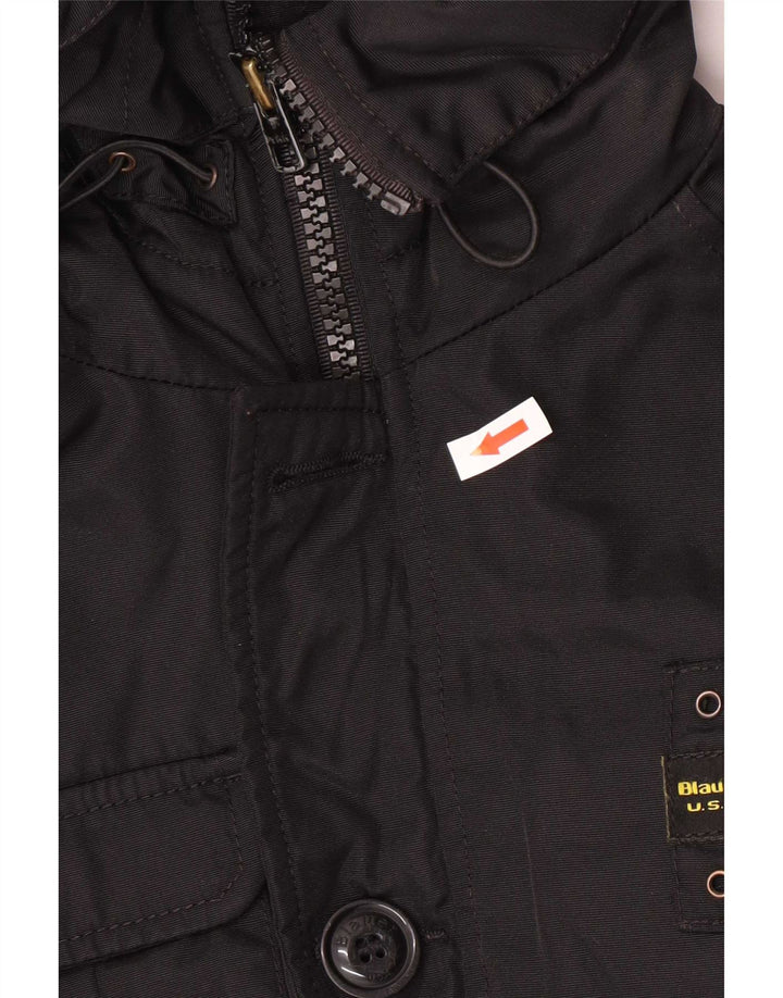 Blauer Bomber rembourré à capuche pour garçon 9-10 ans Noir Polyamide