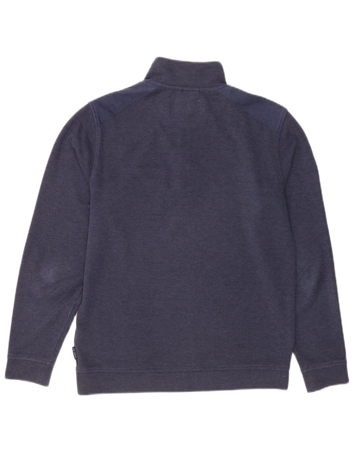 Ted Baker Sweat-shirt à col zippé pour homme Taille 2 Petit Bleu marine Polyester