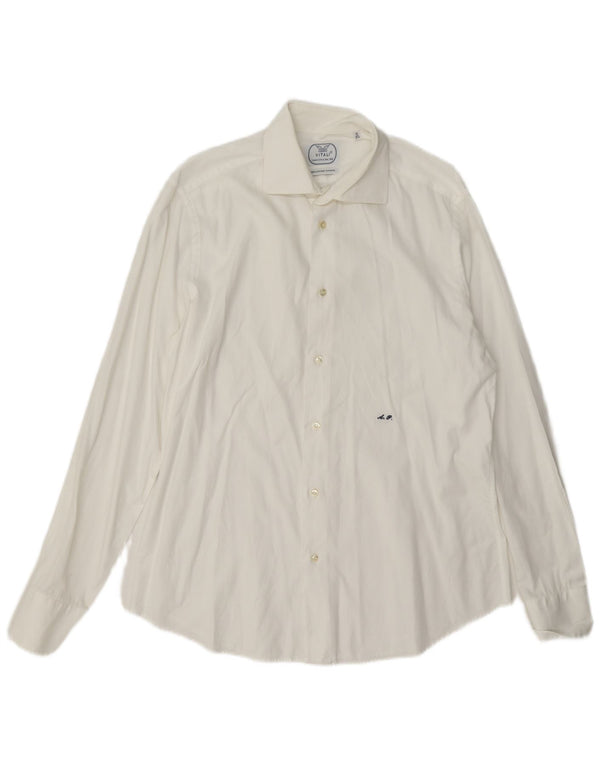 Vitali Chemise Homme Taille 40 15 3/4 Coton Blanc Moyen