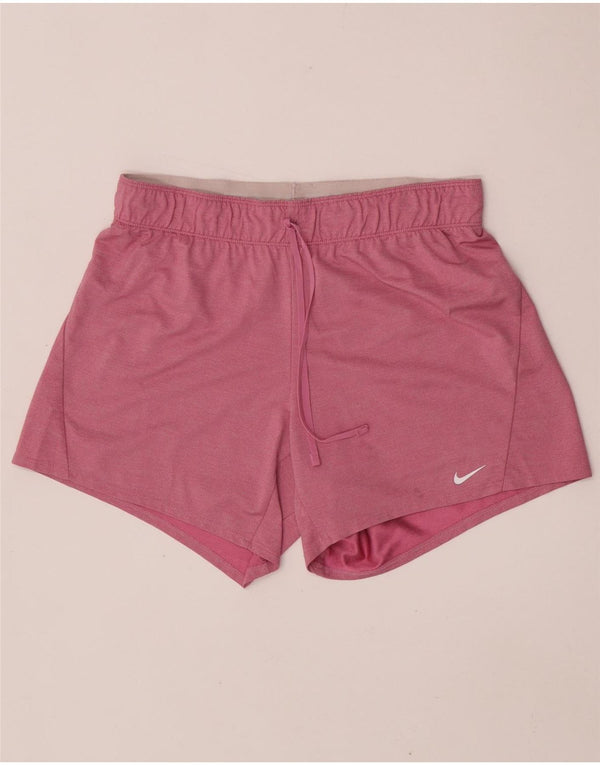 Nike Short de sport Dri Fit pour femme UK 14 Rose moyen Polyester