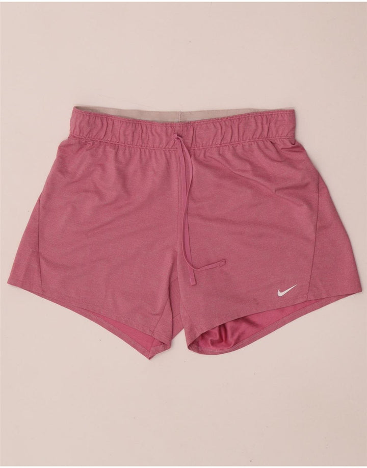 Nike Short de sport Dri Fit pour femme UK 14 Rose moyen Polyester
