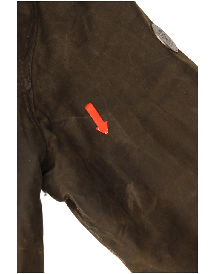 Barbour Veste à capuche en coton ciré pour femme UK 12 Coton kaki moyen