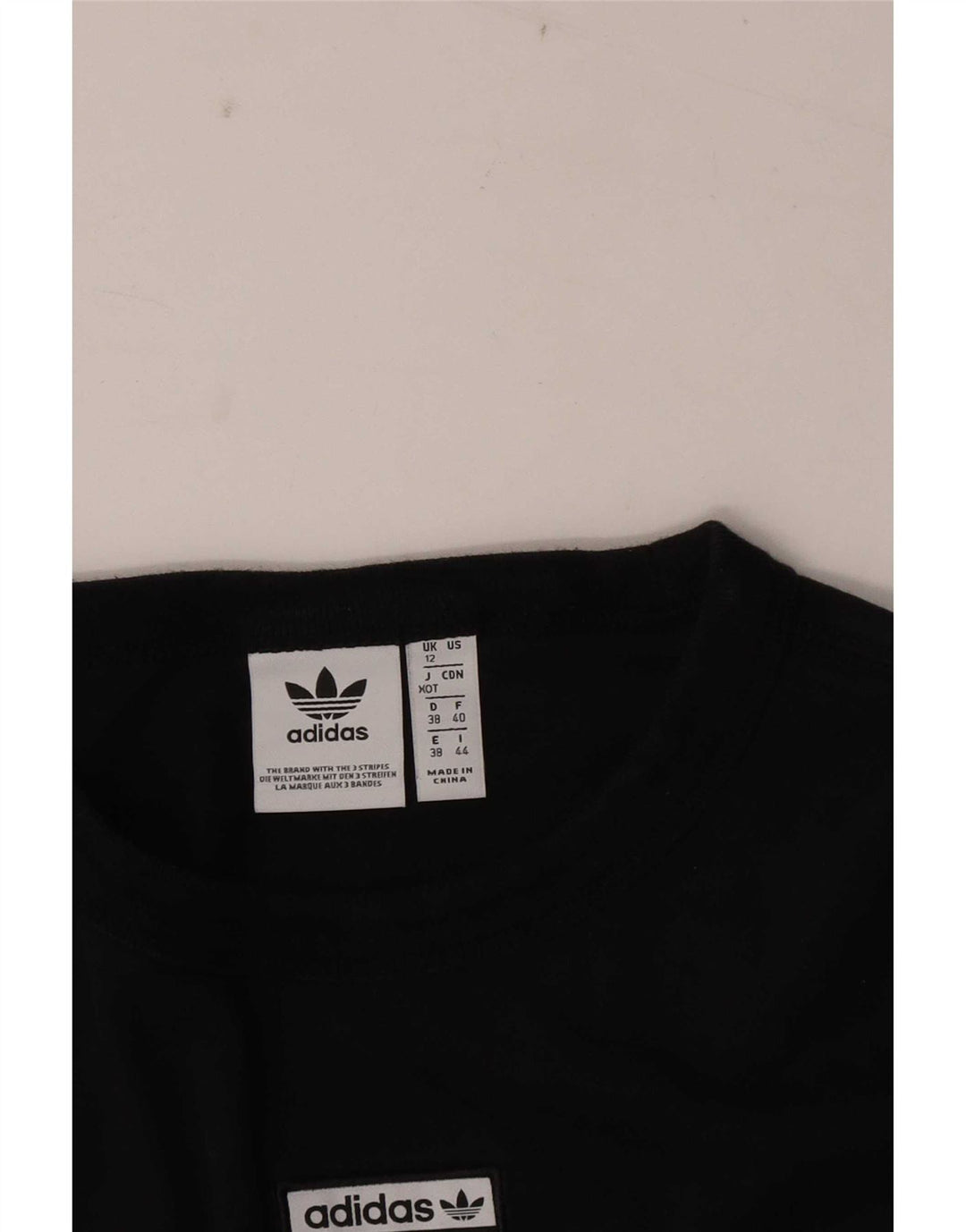 Adidas T-shirt pour femme UK 12 Noir moyen