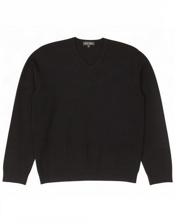 Marks & Spencer Pull col V pour homme 2XL Acrylique noir