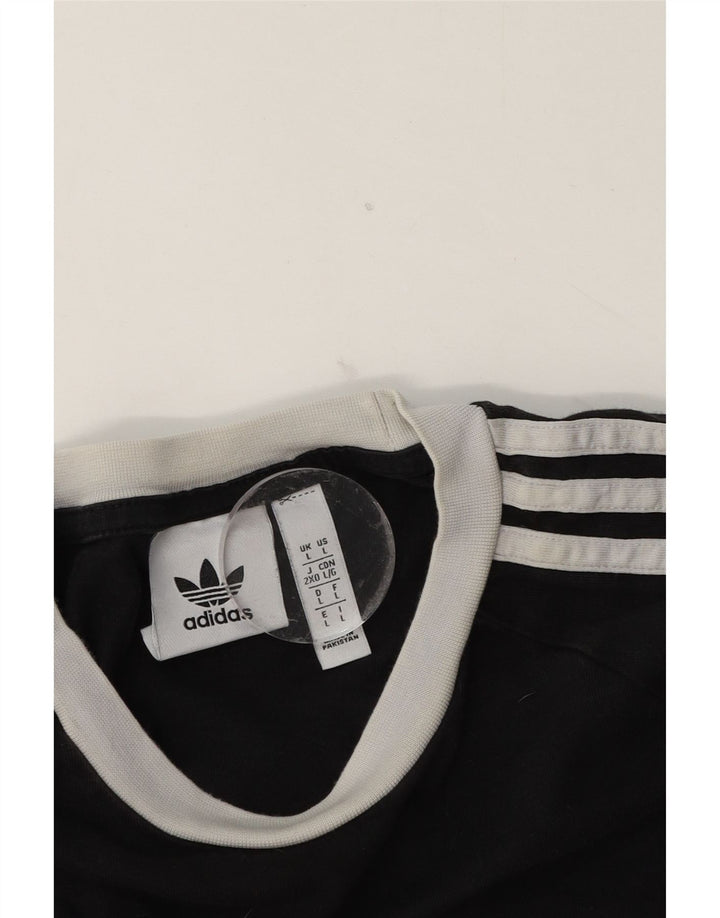 Adidas Haut à manches longues pour homme en coton color block Noir Large