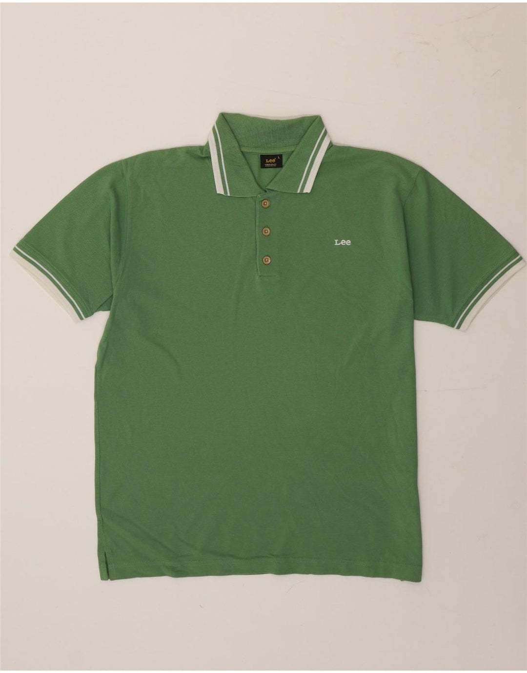 Lee Polo Homme Grand Coton Rayé Vert
