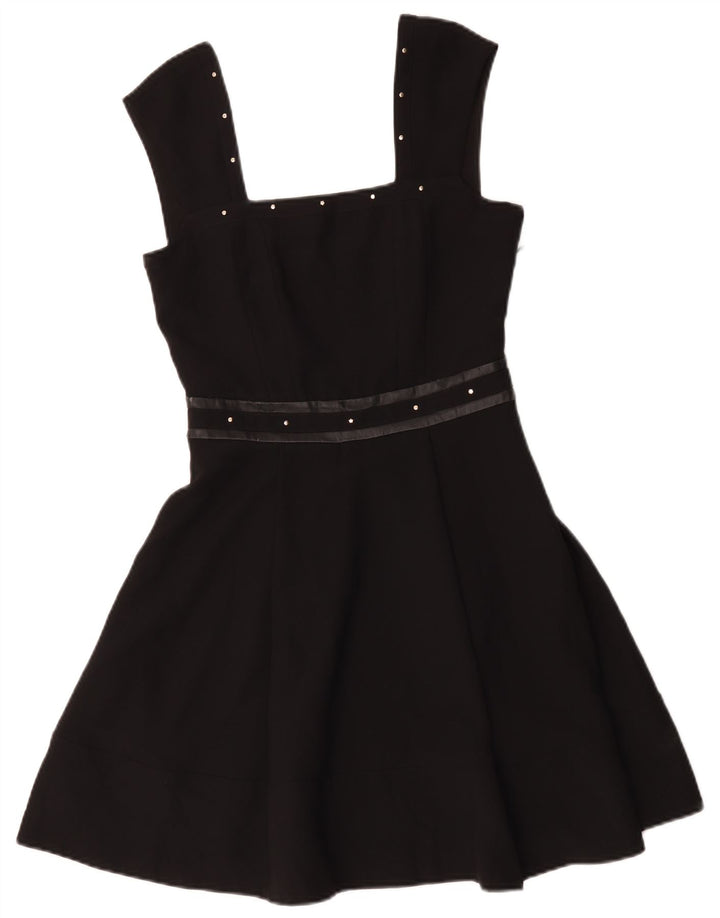 Liu Jo Robe trapèze sans manches pour femme IT 40 Petit Noir Polyester