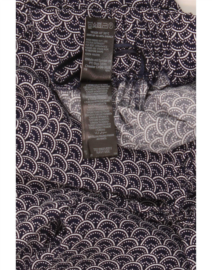 Marks & Spencer Pantalon décontracté à motif abstrait pour femme UK 16 Large W34 L30