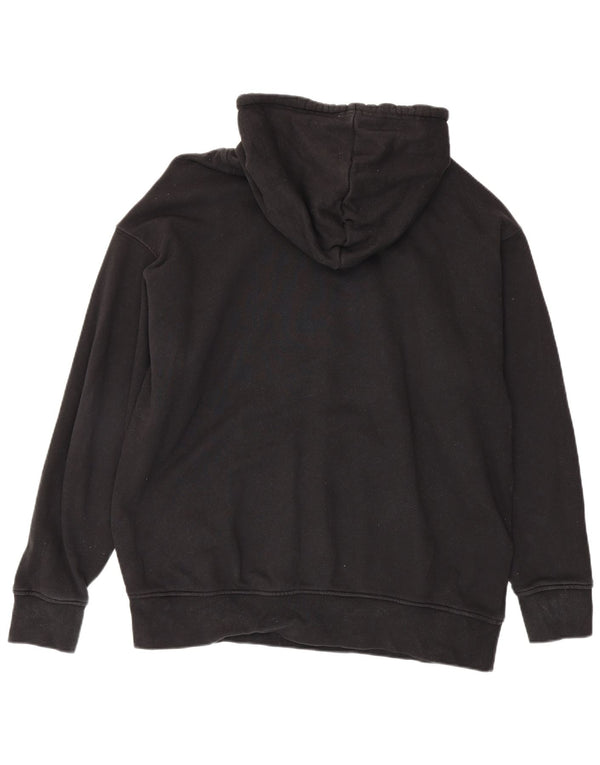 Adidas Pull à capuche surdimensionné graphique pour femme UK 24/26 2XL Coton noir