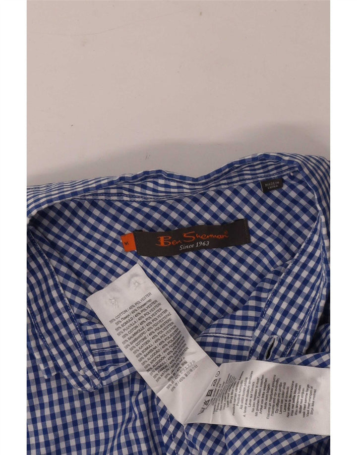 Ben Sherman Chemise Homme Bleu Moyen Vichy Coton