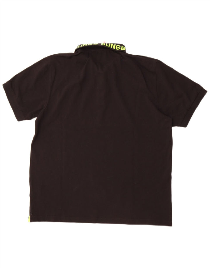 Sun68 Polo graphique homme 2XL coton noir