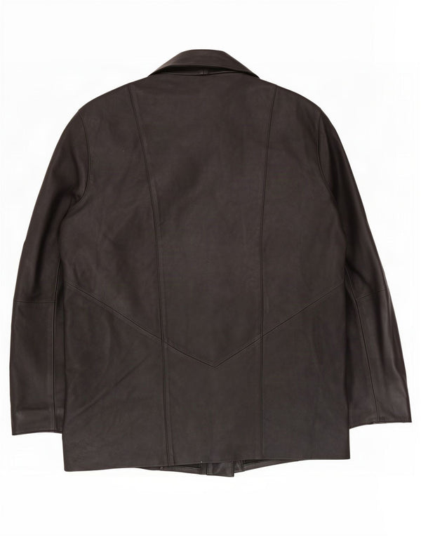 Helium Veste en cuir pour femme UK 16 Large Noir