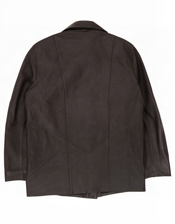 Helium Veste en cuir pour femme UK 16 Large Noir