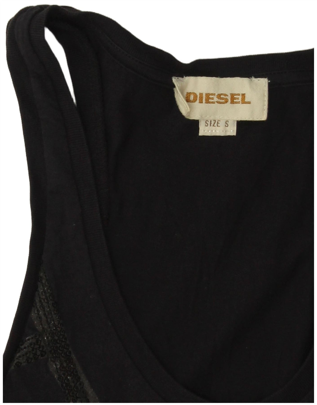 Diesel Tunique sans manches pour femme UK 8 Small Bleu marine