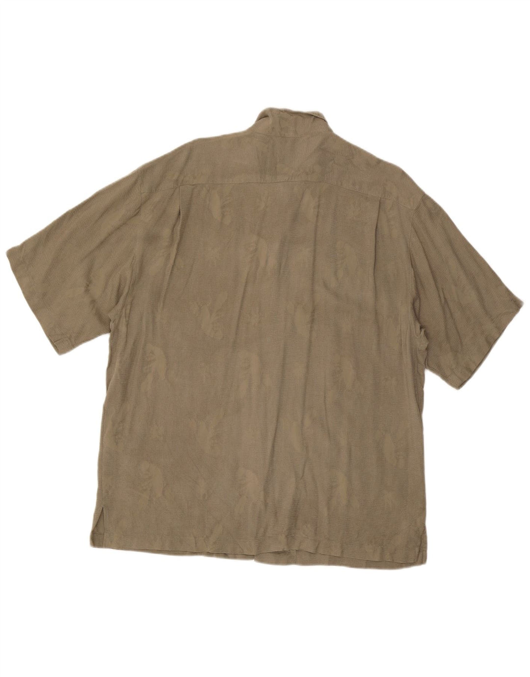 Tommy Hilfiger Chemise à manches courtes à motif abstrait pour homme XL Kaki Soie