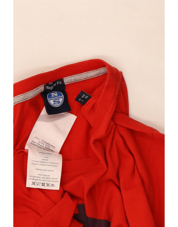 North Sails T-Shirt Graphique Coupe Regular Homme Rouge Moyen Coton