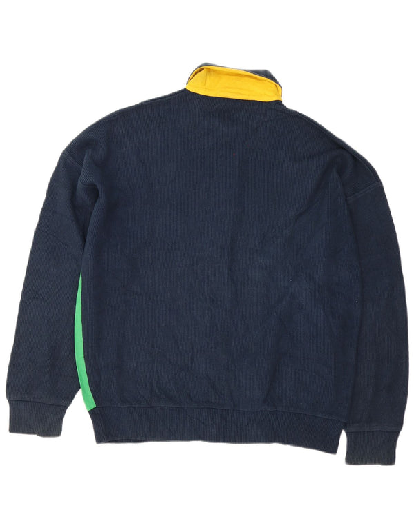 Peter Brown Pull Cardigan Homme IT 48 Bleu Marine Moyen Colorblock Coton