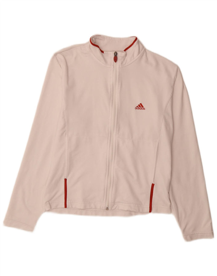 Adidas Veste de survêtement pour homme UK 12 Medium Blanc Polyester