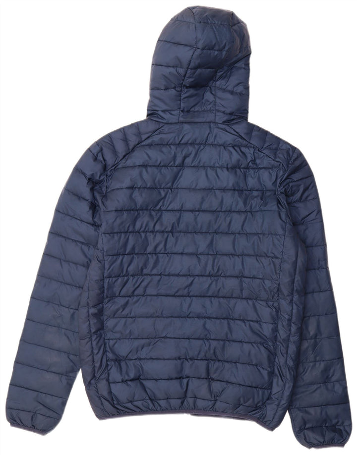 Ellesse Veste matelassée à capuche pour homme UK 38 Bleu marine moyen Polyester