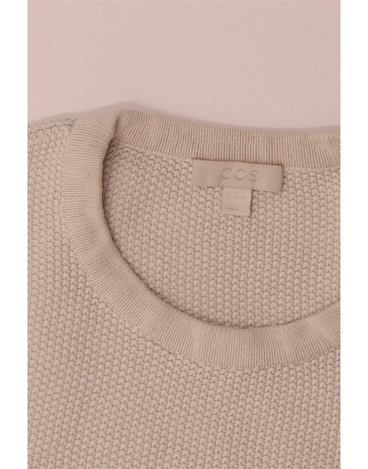 Cos Pull à col rond pour homme en coton blanc cassé moyen