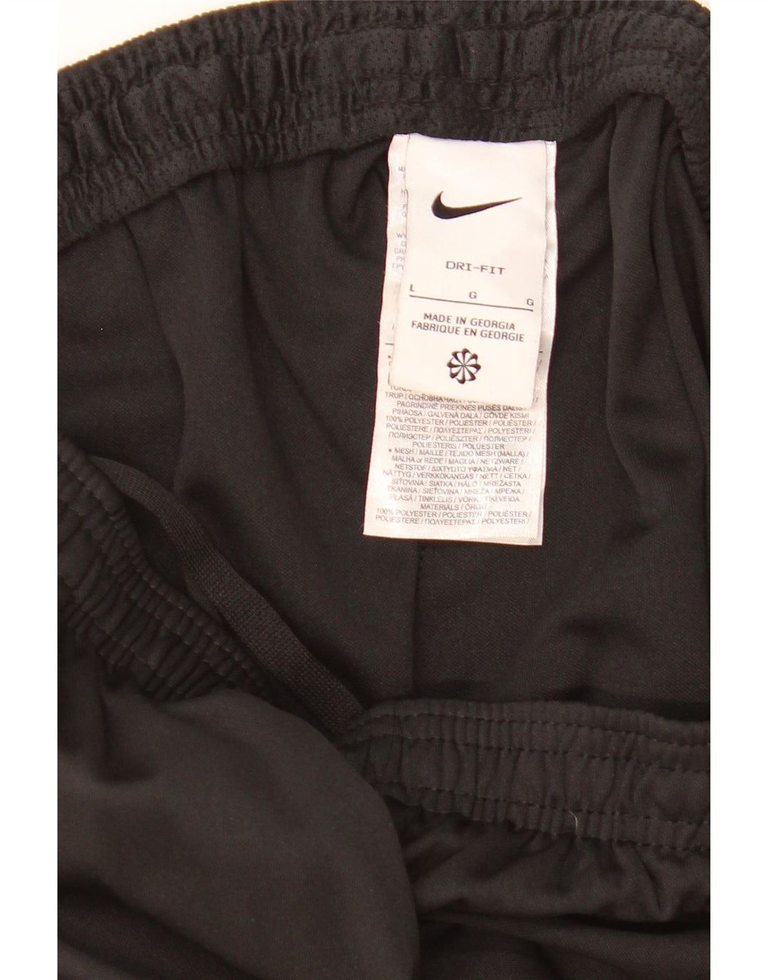 Nike Pantalon de survêtement Dri Fit pour homme Taille L en polyester color block noir