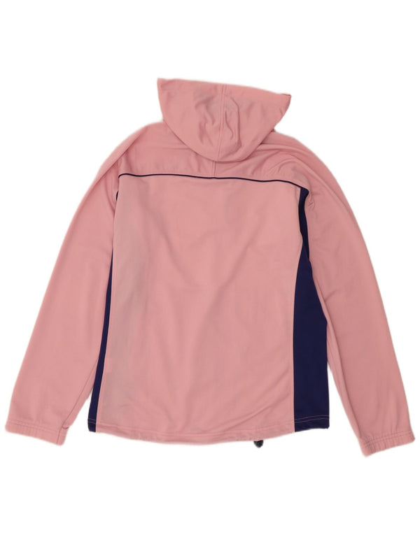 Asics Veste de survêtement à capuche pour femme UK 14 Rose moyen Colourblock