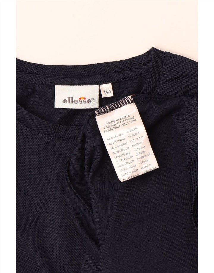 ELLESSE T-Shirt Garçon 13-14 ans Bleu Marine Polyester