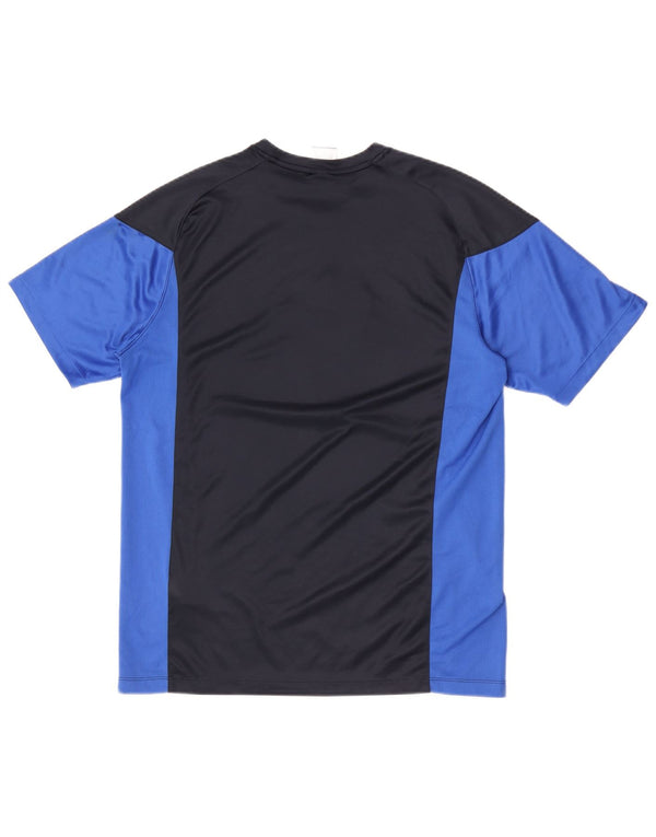 Nike Hommes Dri Fit Graphic T-Shirt Haut Large Bleu Marine Colorblock Polyester