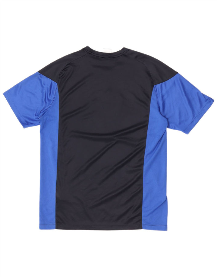 Nike Hommes Dri Fit Graphic T-Shirt Haut Large Bleu Marine Colorblock Polyester