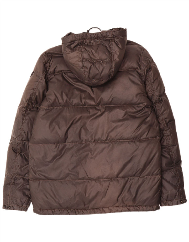Diesel Veste matelassée à capuche pour hommes UK 38 Nylon gris moyen