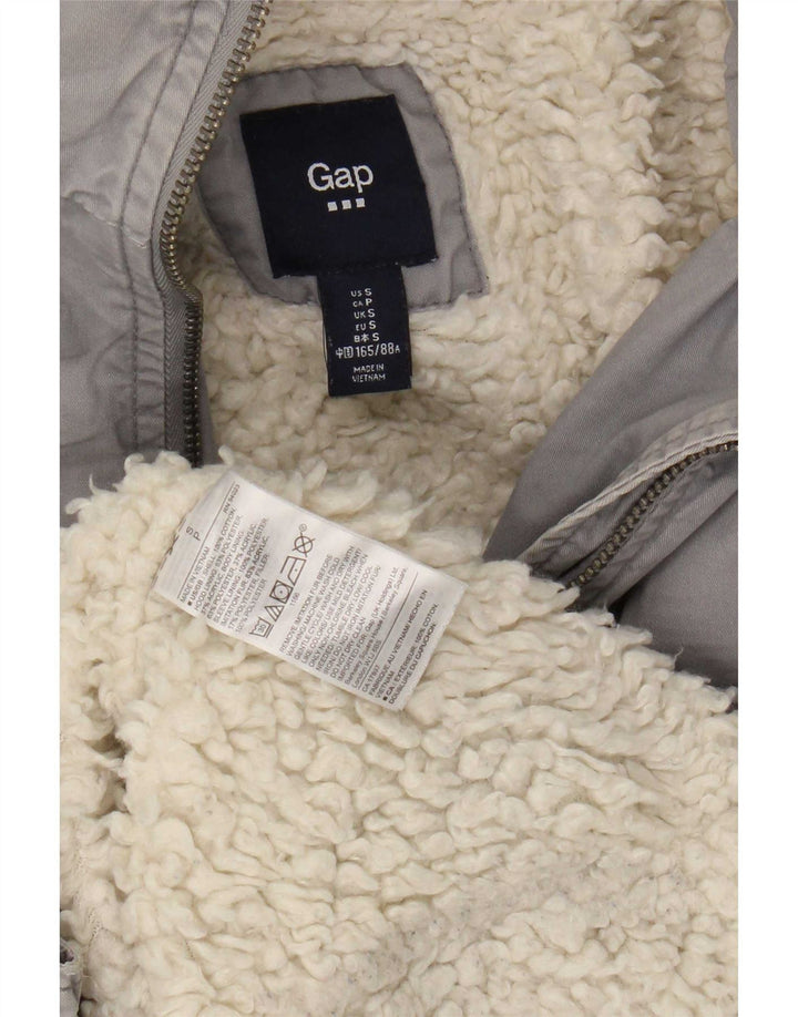 Gap Parka à capuche pour femme UK 10 Small Gris Coton