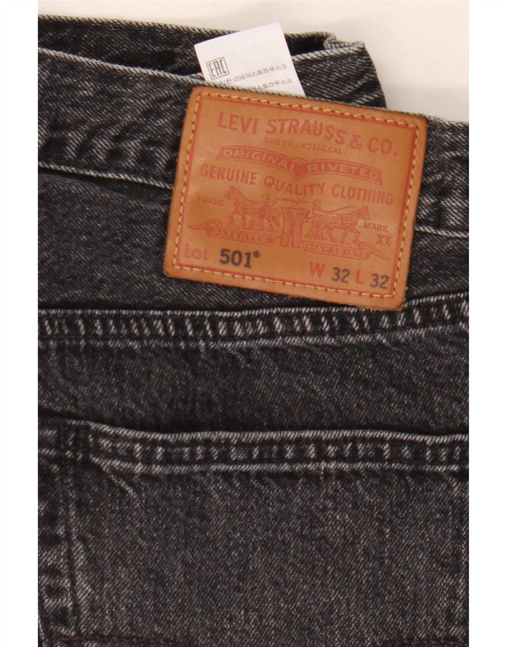 LEVI'S Jean Droit 501 Homme W32 L32 Gris Coton