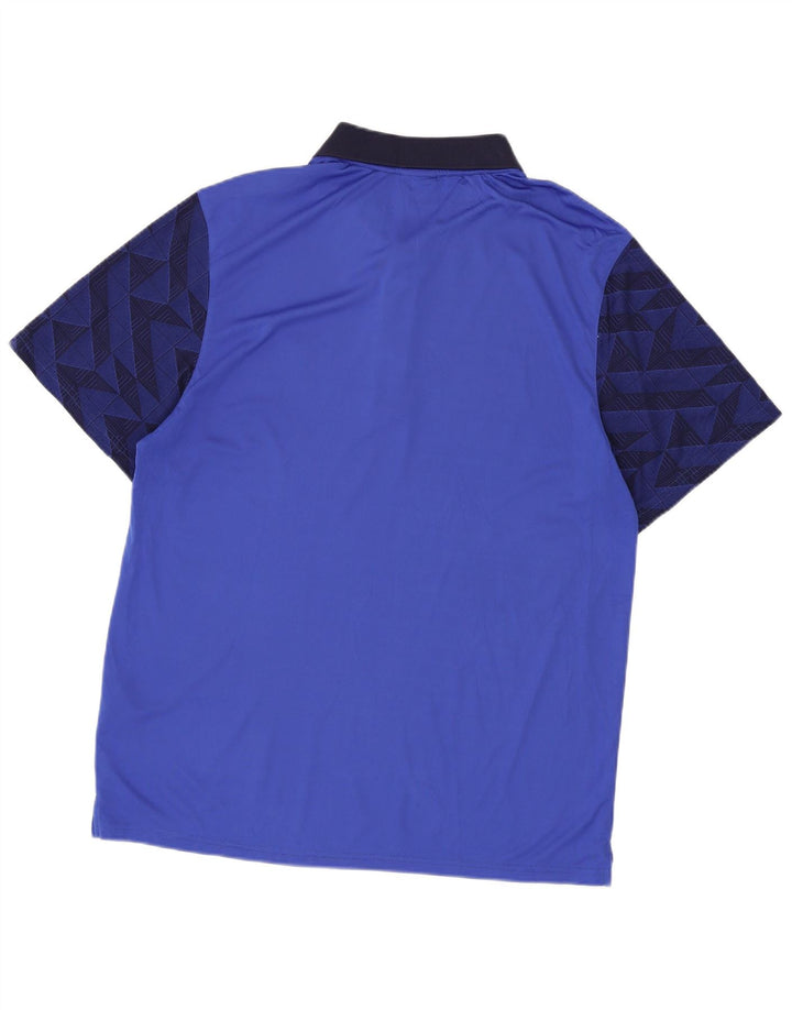 Lyle & Scott Polo Homme 2XL Bleu Géométrique Polyester