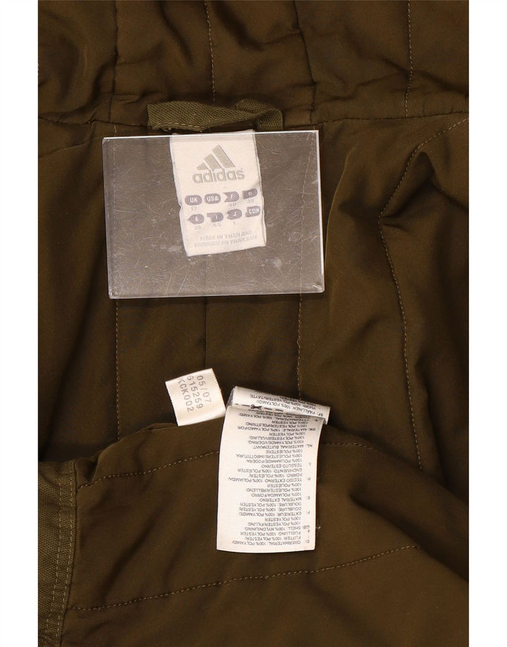 ADIDAS Manteau à capuche pour femme UK 12 Kaki moyen Polyester