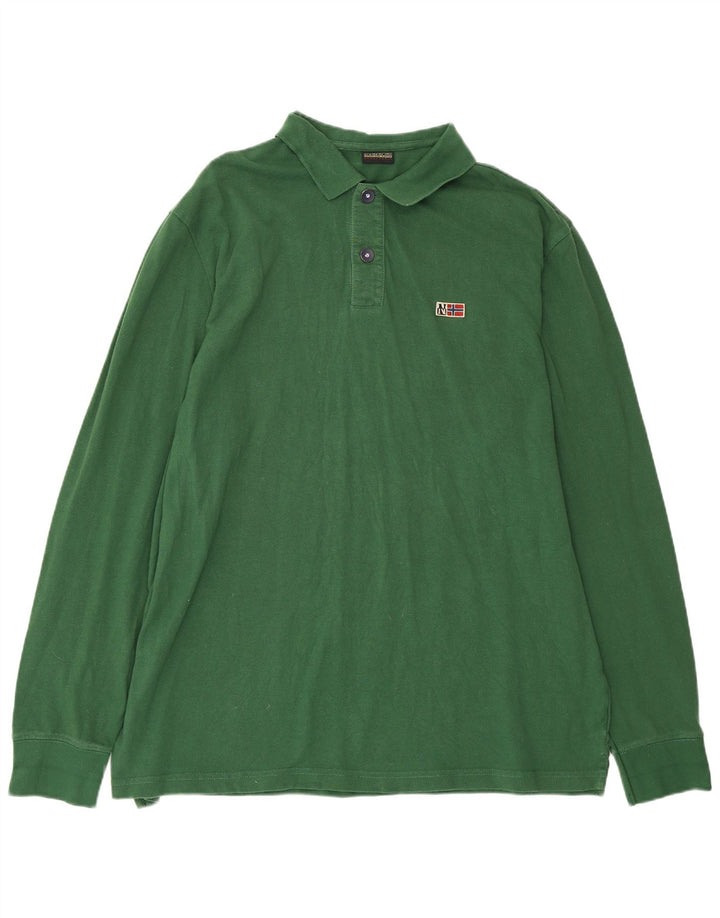 NAPAPIJRI Polo à manches longues pour homme Geographic 3XL Vert