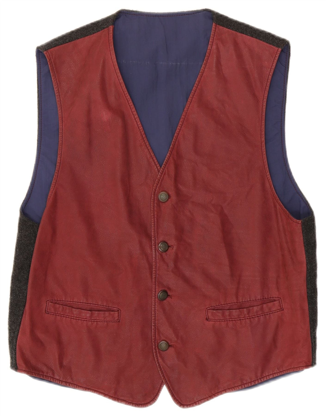 gilet homme vintage moyen marron colourblock