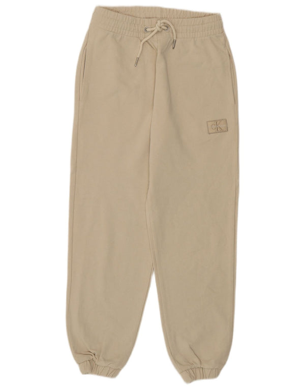 Calvin Klein Pantalon de survêtement pour femme Joggers UK 6 XS Beige Coton