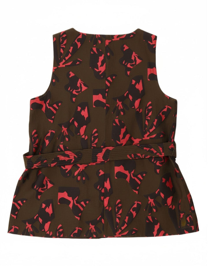 BANANA REPUBLIC Chemisier à motif abstrait pour femme UK 44 Kaki moyen