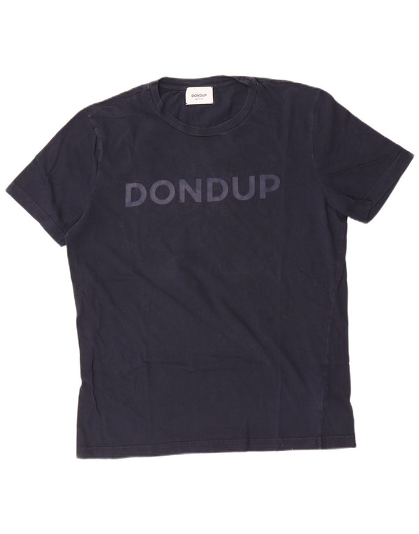 Dondup T-Shirt Graphique Homme Grand Bleu Marine Coton