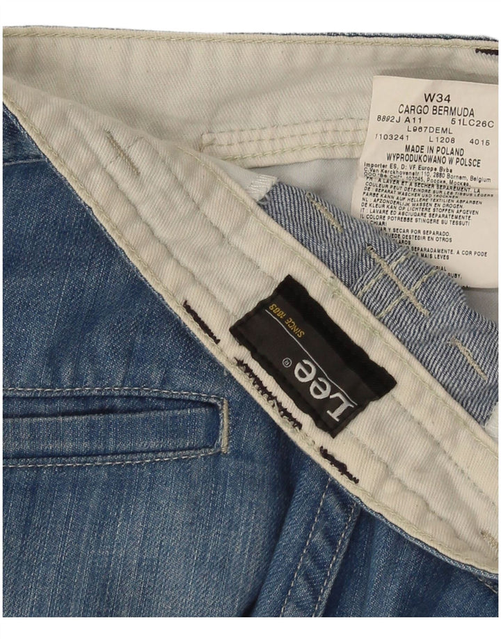 Lee Bermuda Cargo Homme W34 Grand Bleu Coton