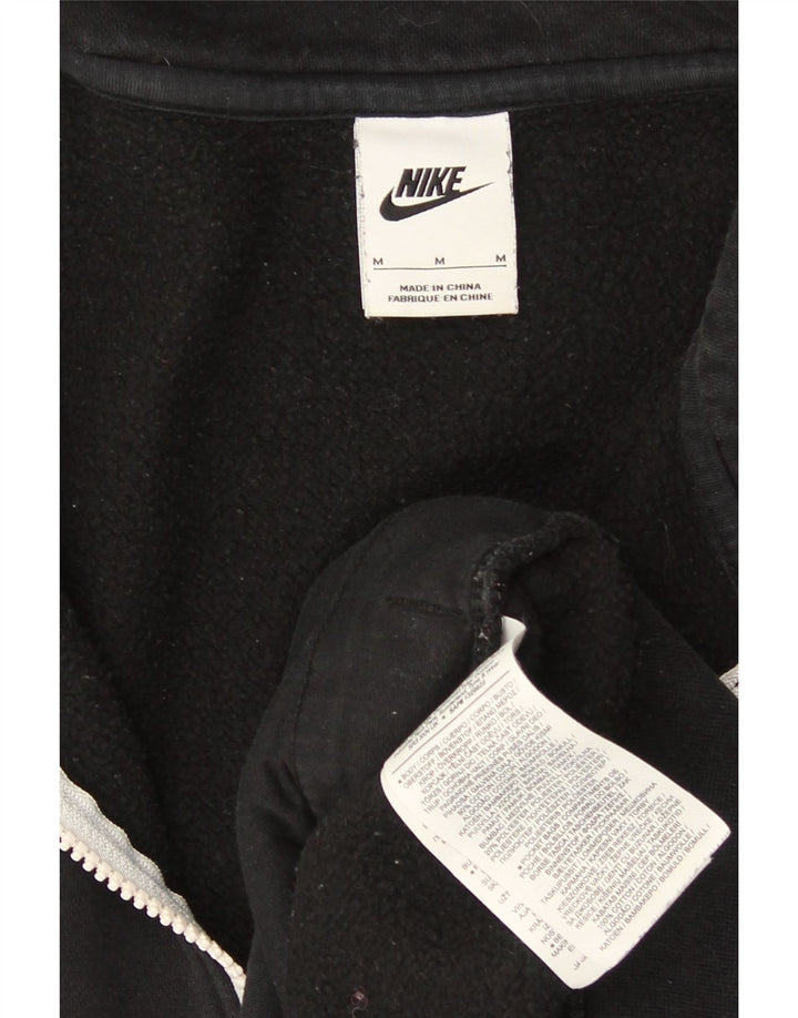 Nike Sweat-shirt à col zippé pour homme en coton noir moyen