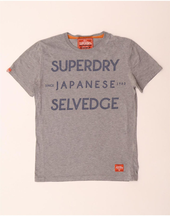 Superdry T-Shirt Graphique Homme Gris Moyen Polyester