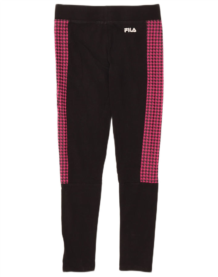 Fila Leggings Filles 11-12 ans Noir Pied-de-Poule