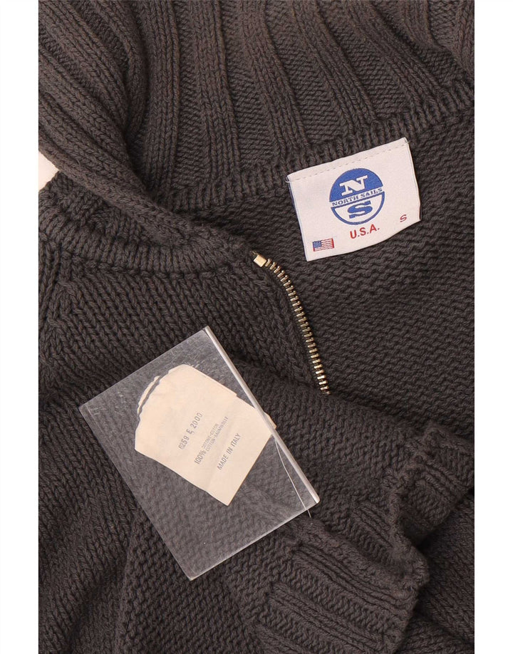 North Sails Cardigan entièrement zippé pour homme en coton gris petit