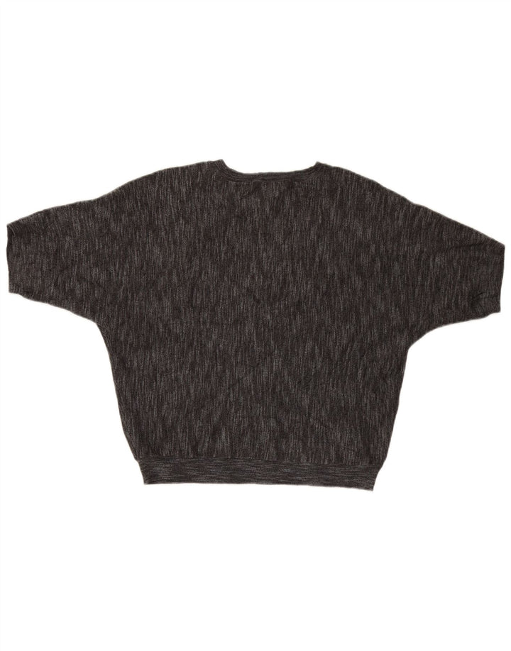 Dkny Pull à manches courtes et col rond pour femme UK 14 Gris moyen Viscose