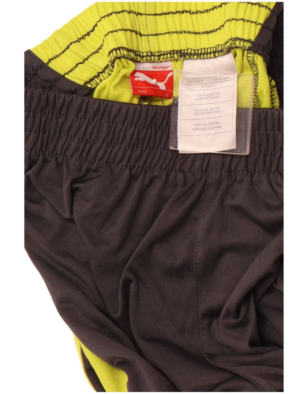 PUMA Short de sport pour garçon 7-8 ans Petit Gris Colorblock Polyester