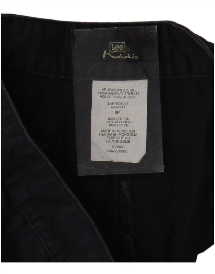 Lee Pantalon de costume droit kaki pour femme US 8 Medium W30 L28 Bleu marine