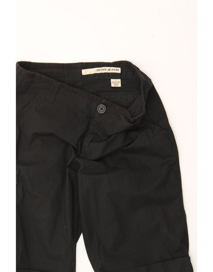 DKNY Womens Cargo Shorts US 6 Medium W32 Black Cotton Vintage Dkny and Second-Hand Dkny from Messina Hembry 